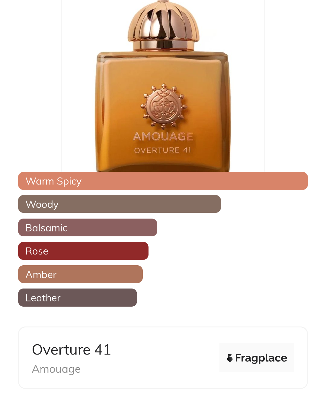 Notes Iimage Overture 41 by Amouage — Notes, Reviews & Ratings (2026)