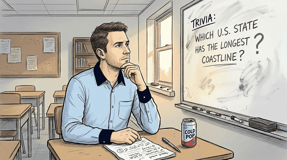 Pessoa pensando enquanto lê uma pergunta de quiz