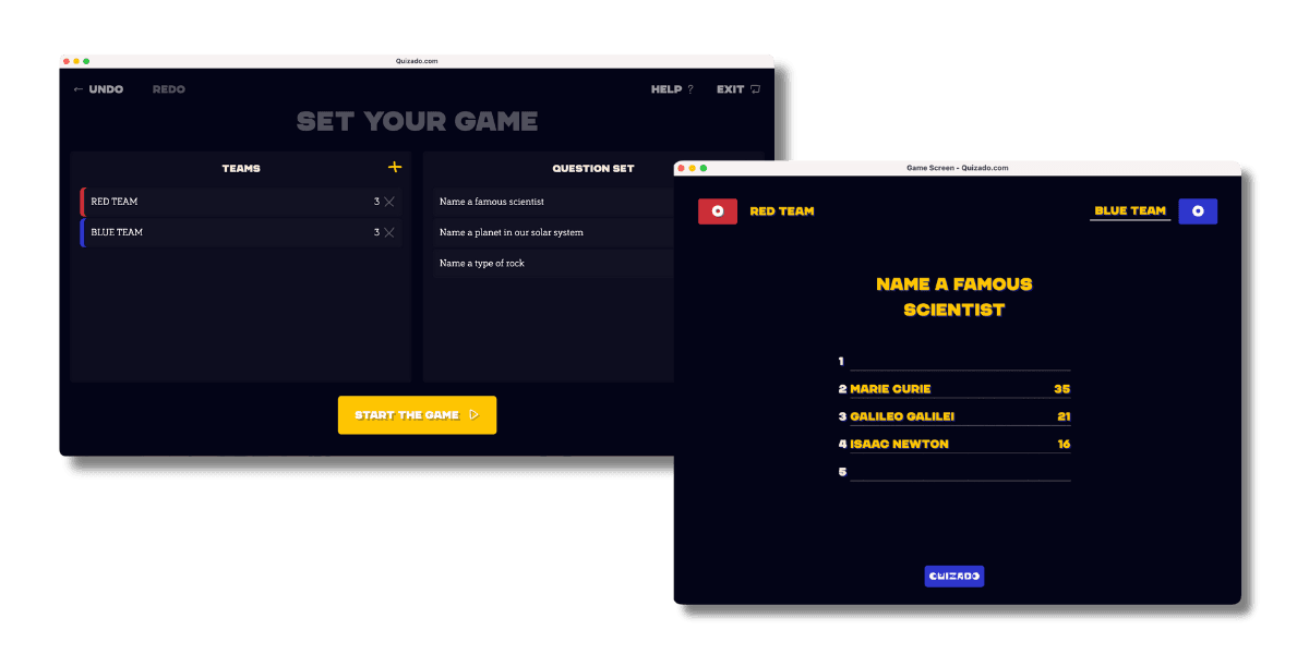 quizado-game-and-host-screens
