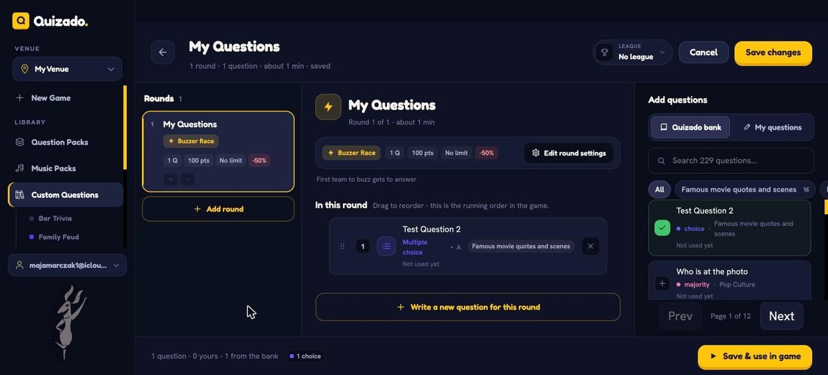 custom questions