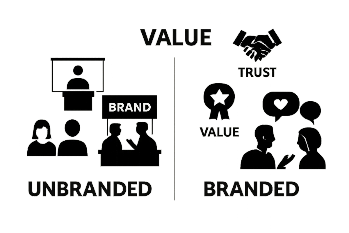 Porównanie zaangażowania uczestników wydarzeń bez brandingu i z brandingiem