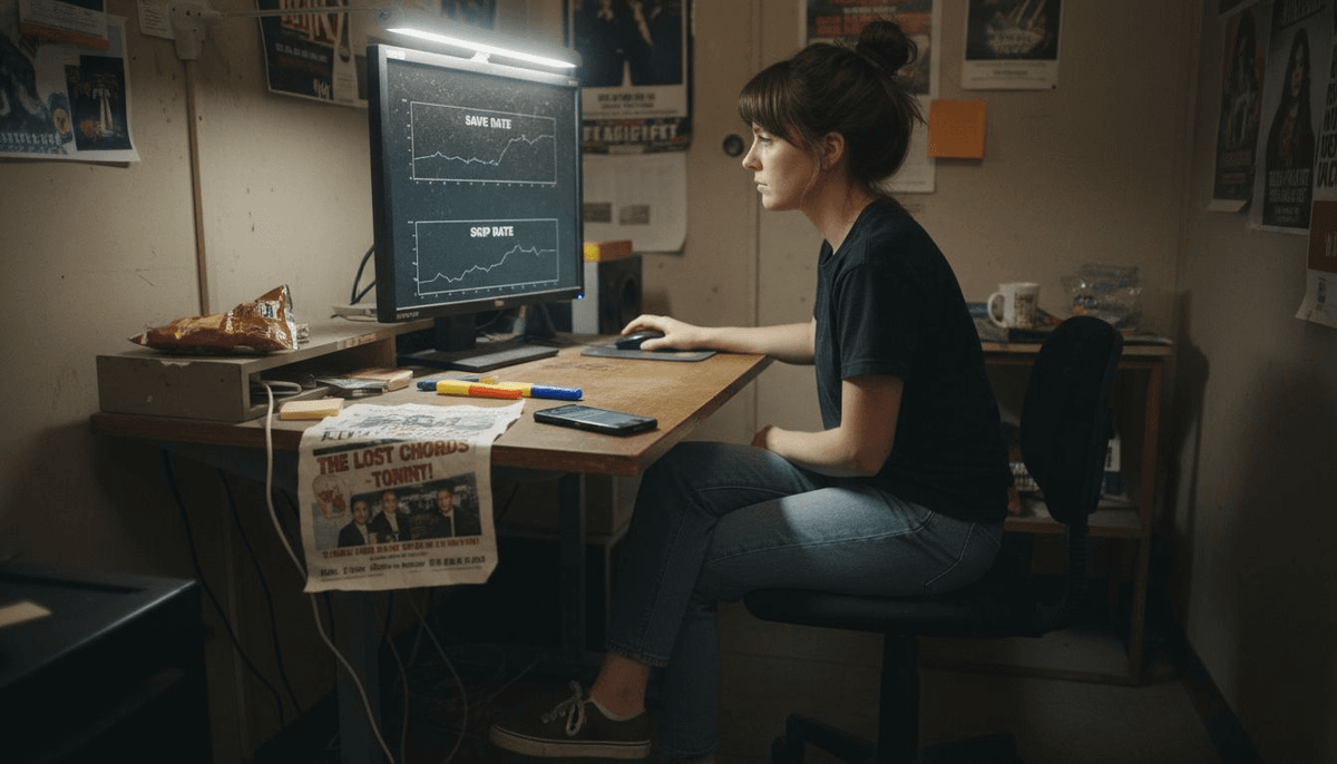 Music analyst examining save and skip rate charts