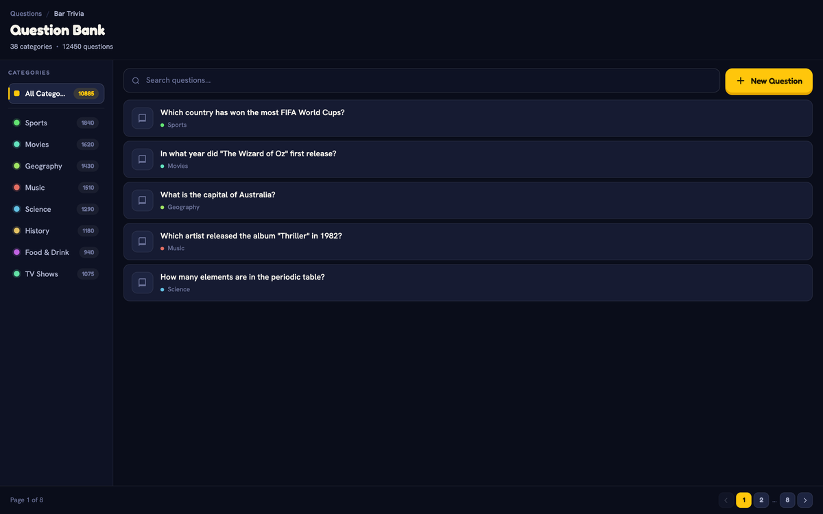 Quizado question library and editor