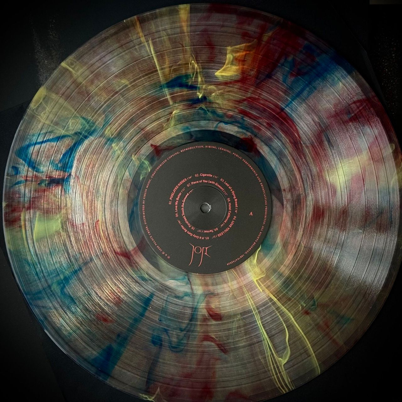 Joji's Piss In The Wind on marbled multicolour vinyl