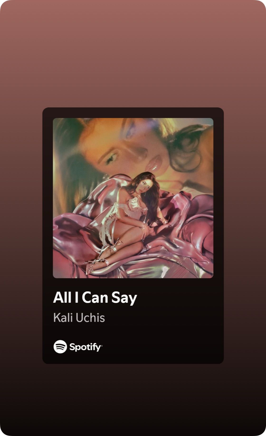 Spotify card for 'All I Can Say' by Kali Uchis