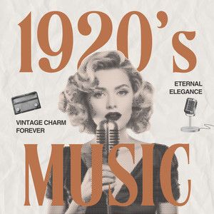 Cover for the 1920's Music playlist - a vintage singer at a microphone