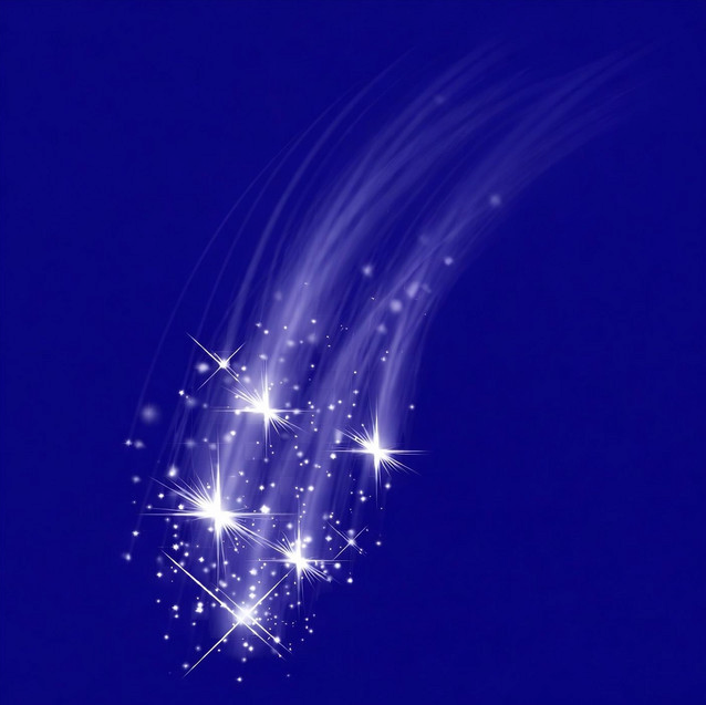 Cover art for White Magic by Steffan Jayes White - a sparkling shooting star on deep blue