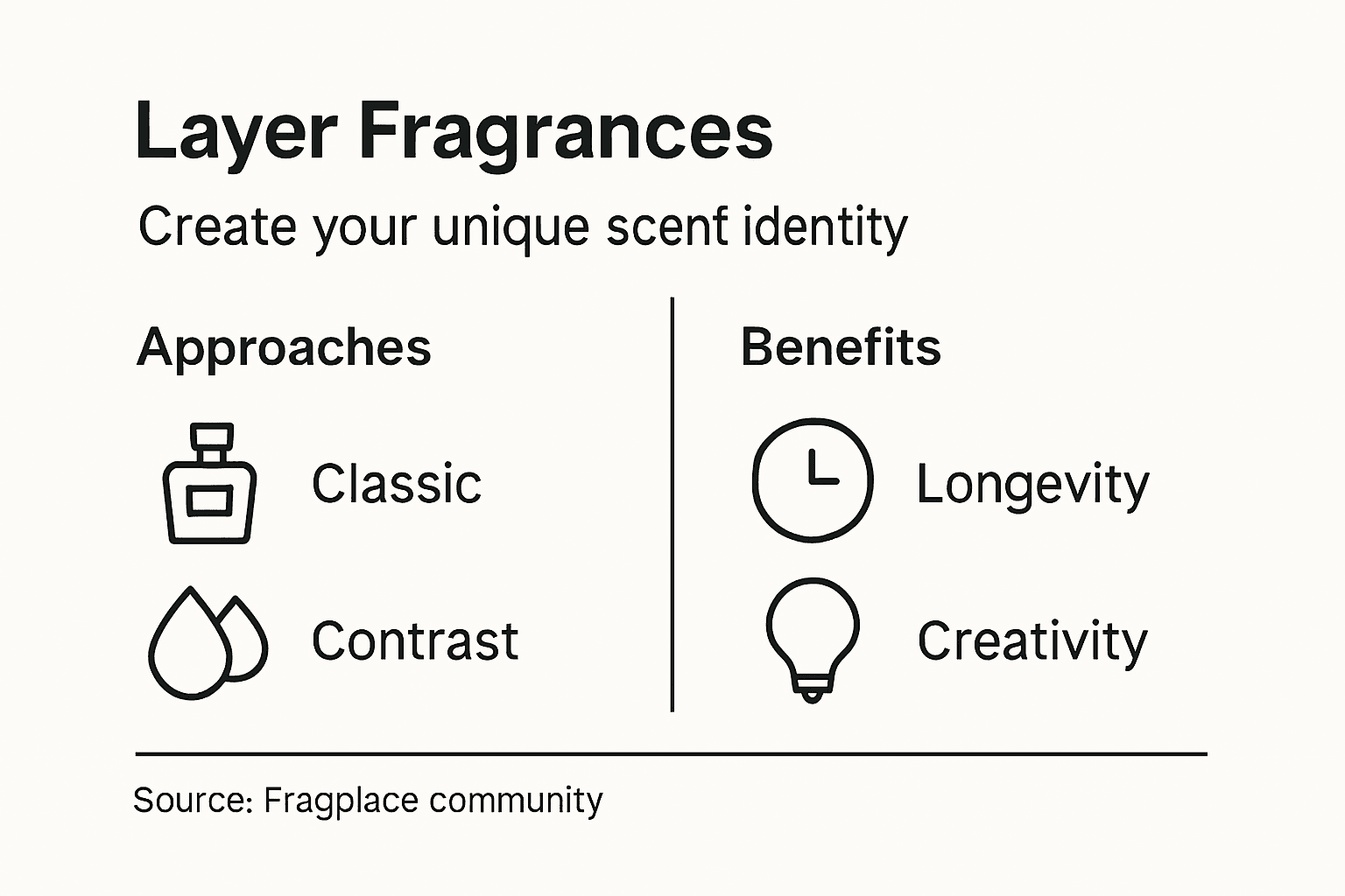 Infographic of layering methods and benefits