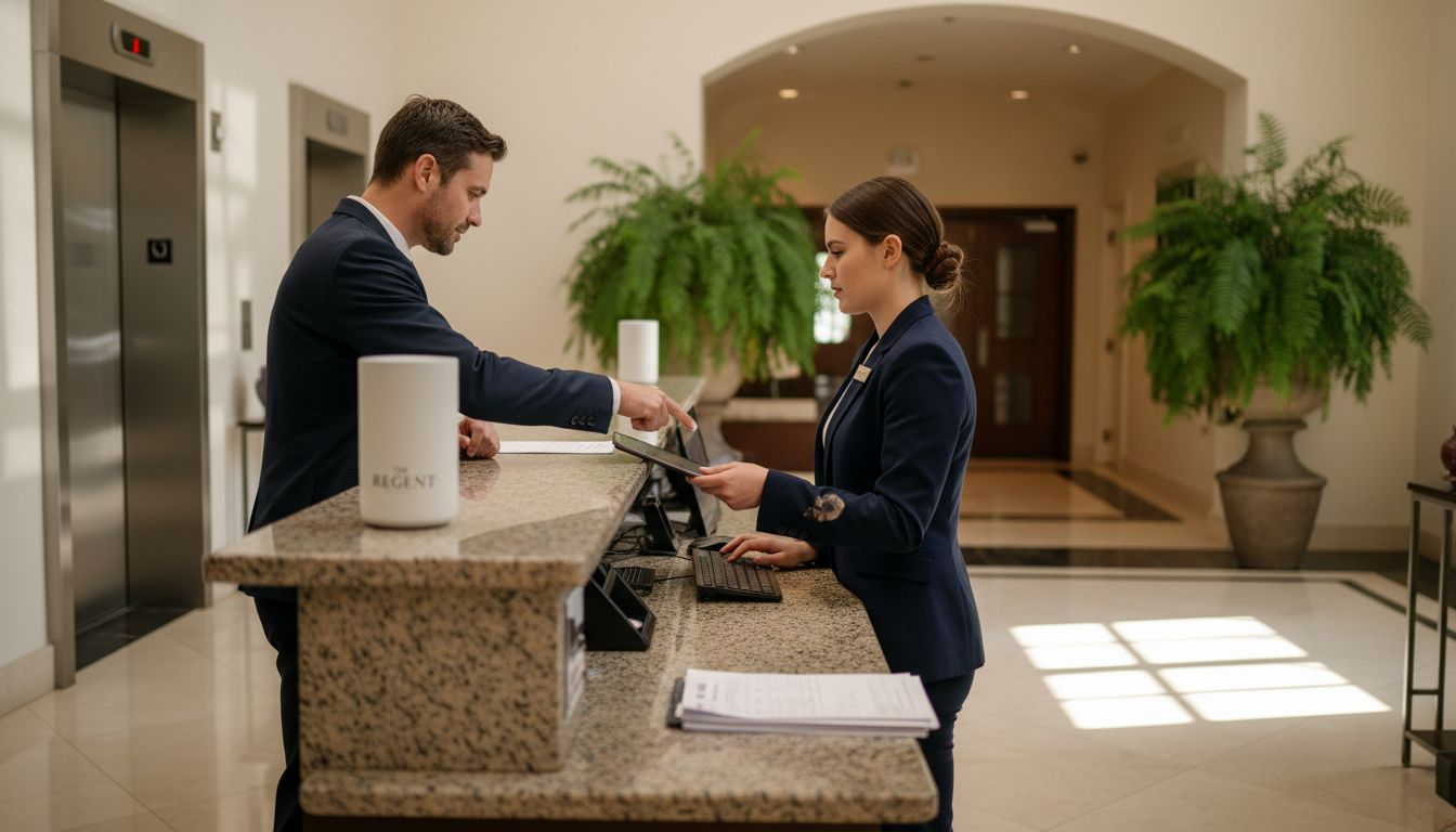 Hotel lobby with signature brand scent diffuser