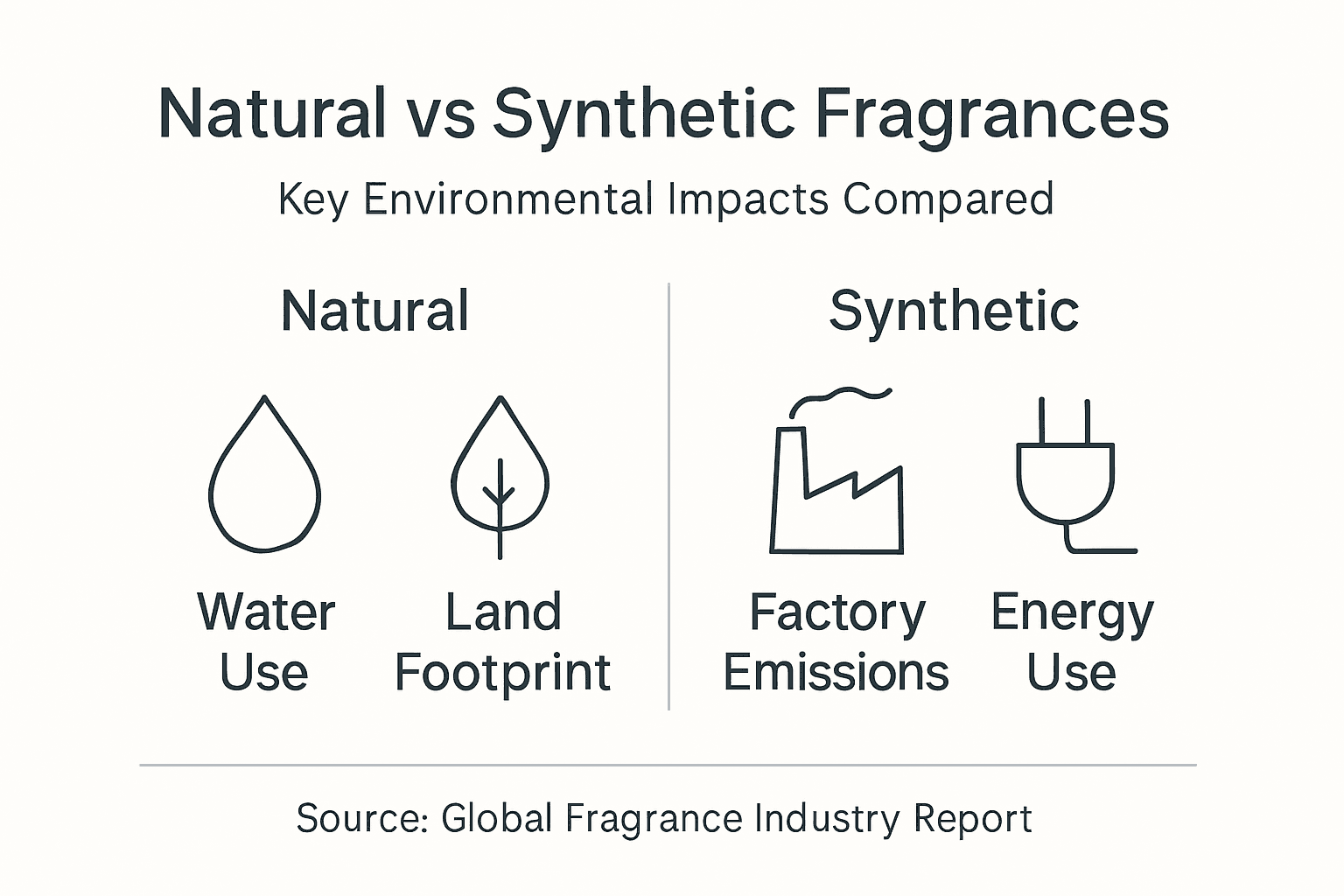 Infographic showing fragrance environmental impacts