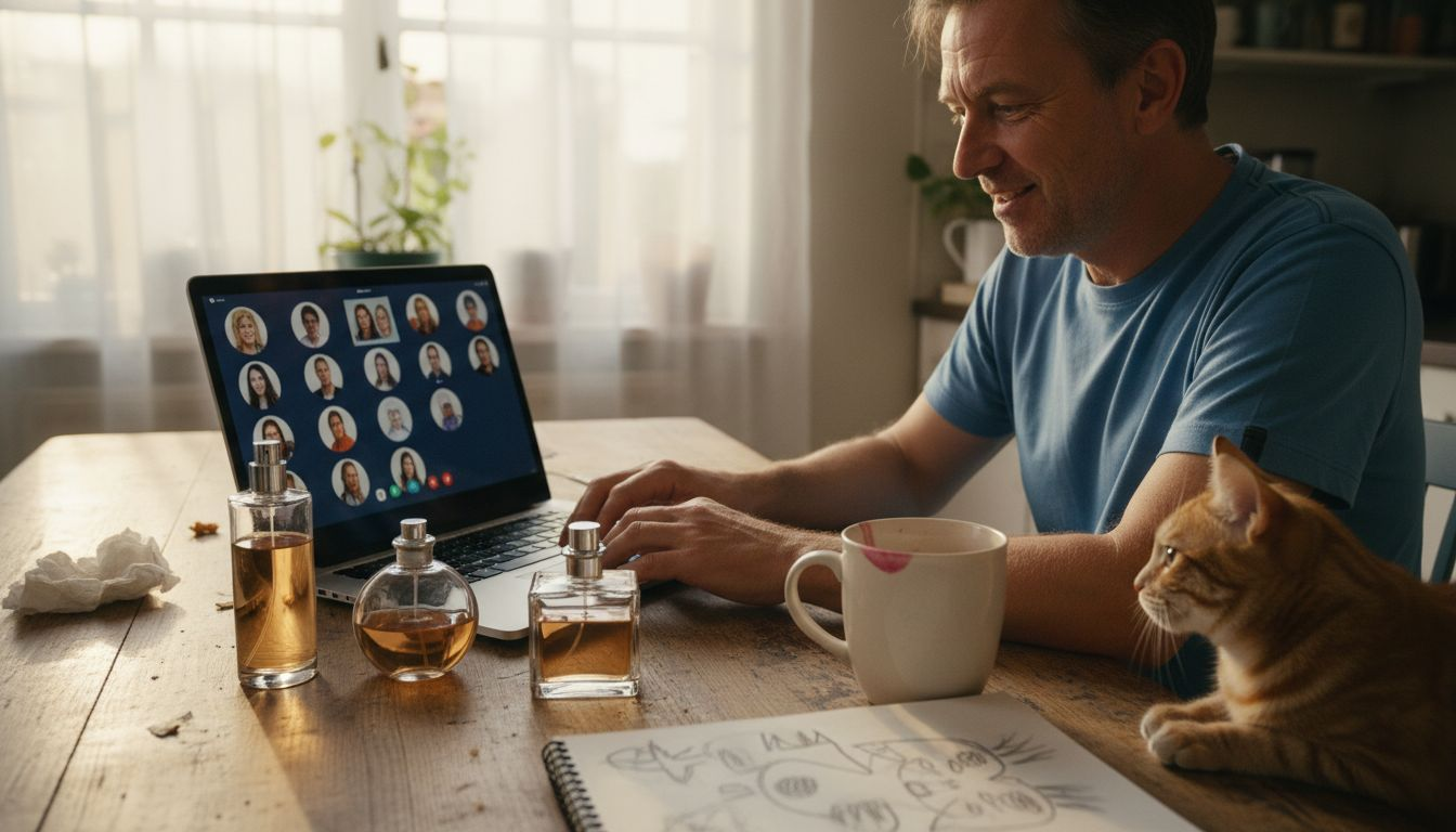 Member joining fragrance community online call