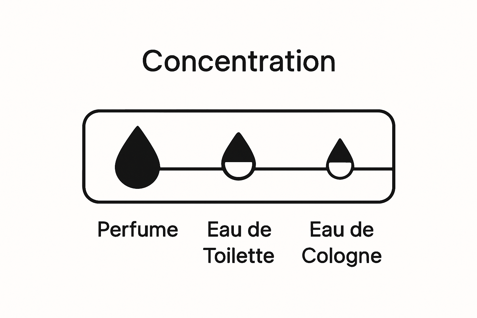 Fragrance oil concentration comparison bar