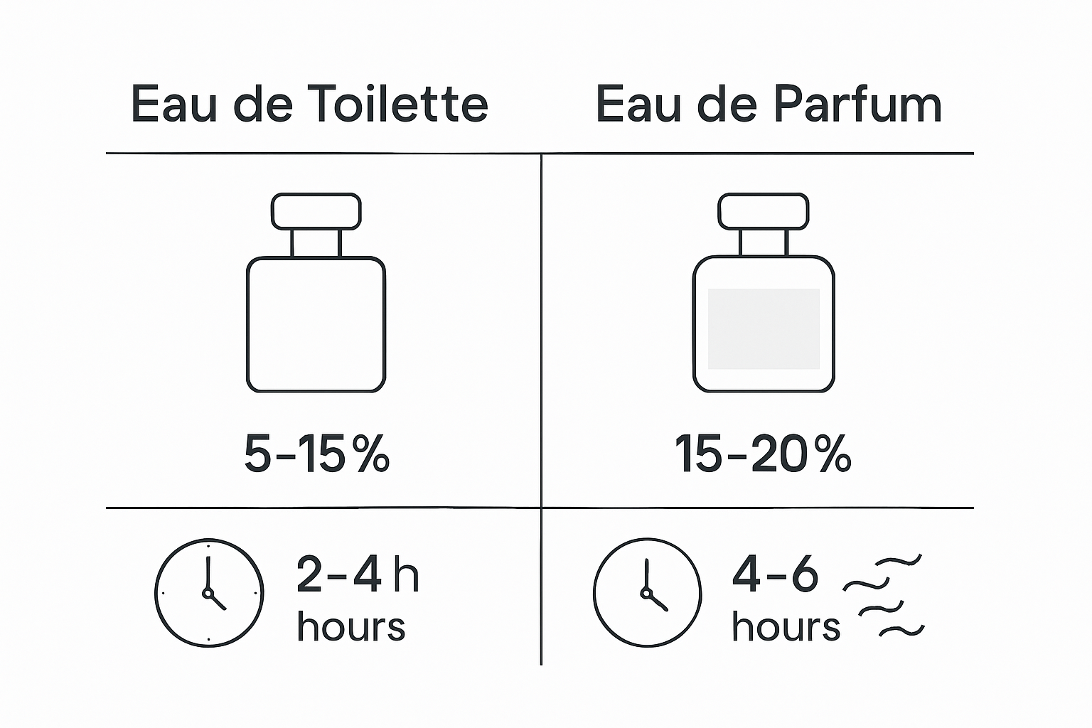 Infographic compares EDT and EDP features