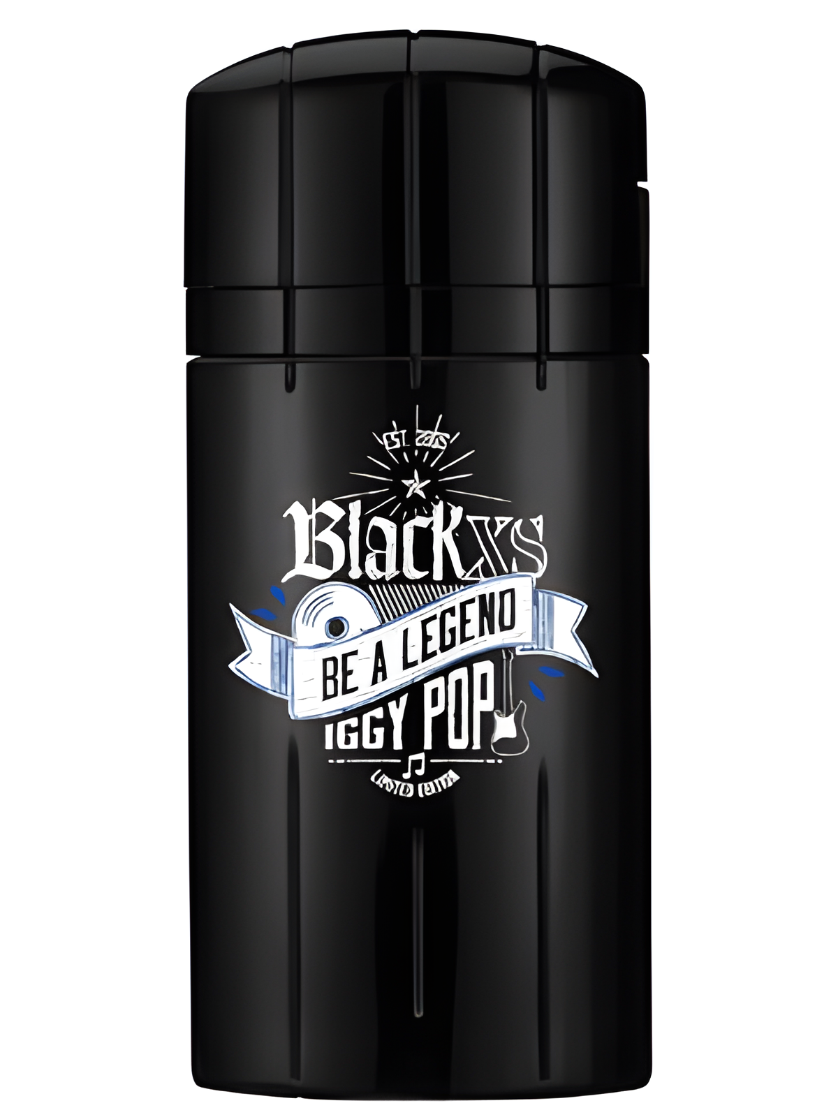Black XS Be a Legend Iggy Pop by Rabanne perfume bottle