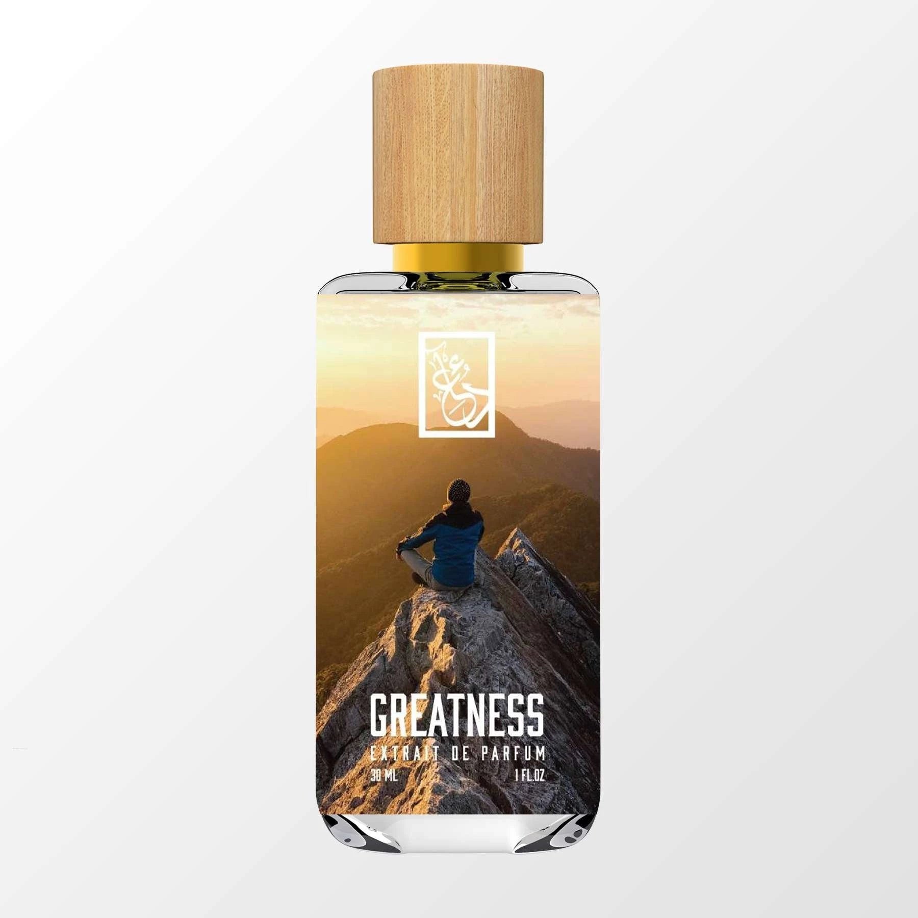 Greatness by The Dua Brand perfume bottle