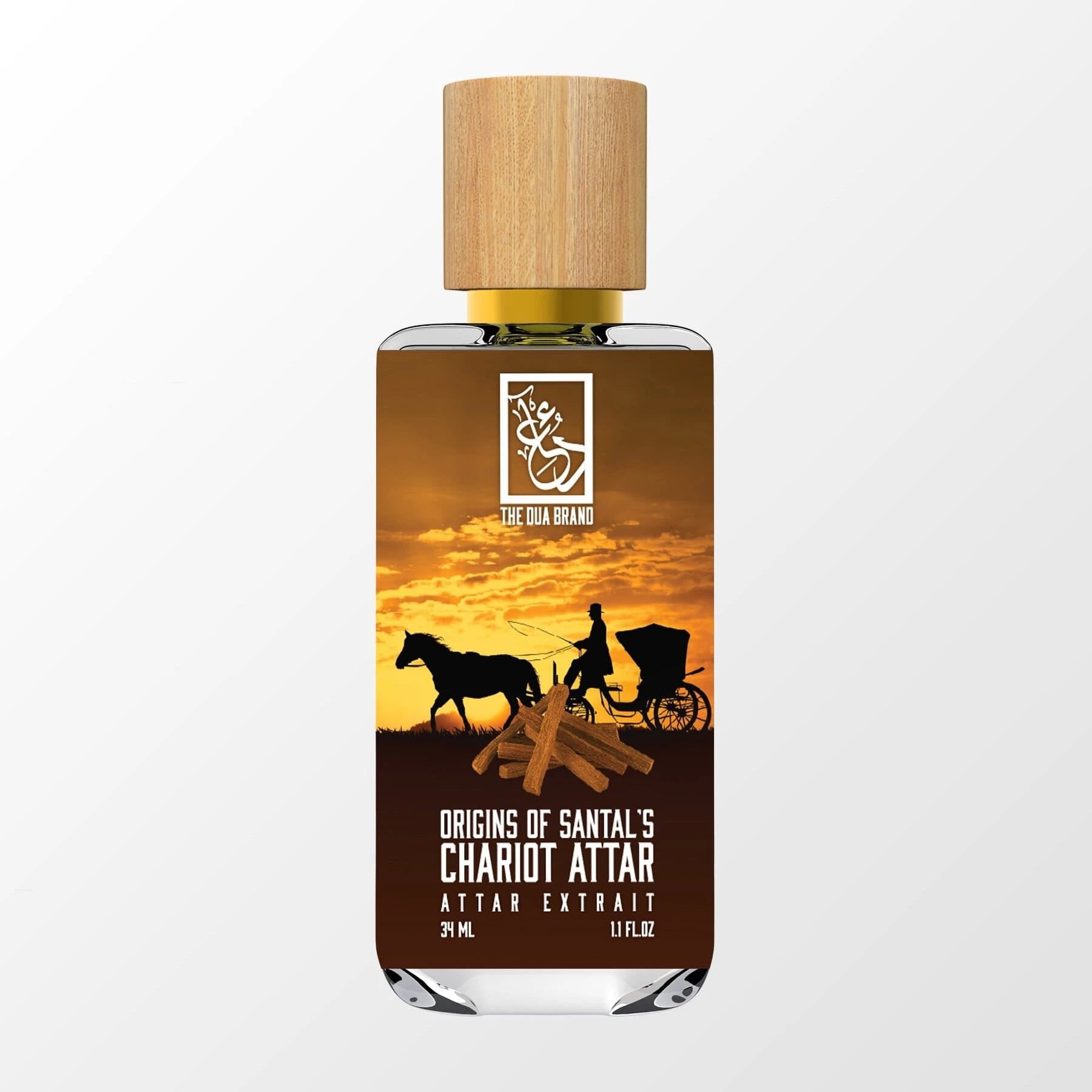 Origins of Santal's Chariot Attar by The Dua Brand perfume bottle