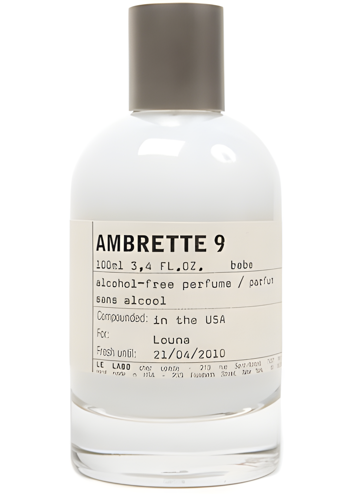 Ambrette 9 by Le Labo perfume bottle