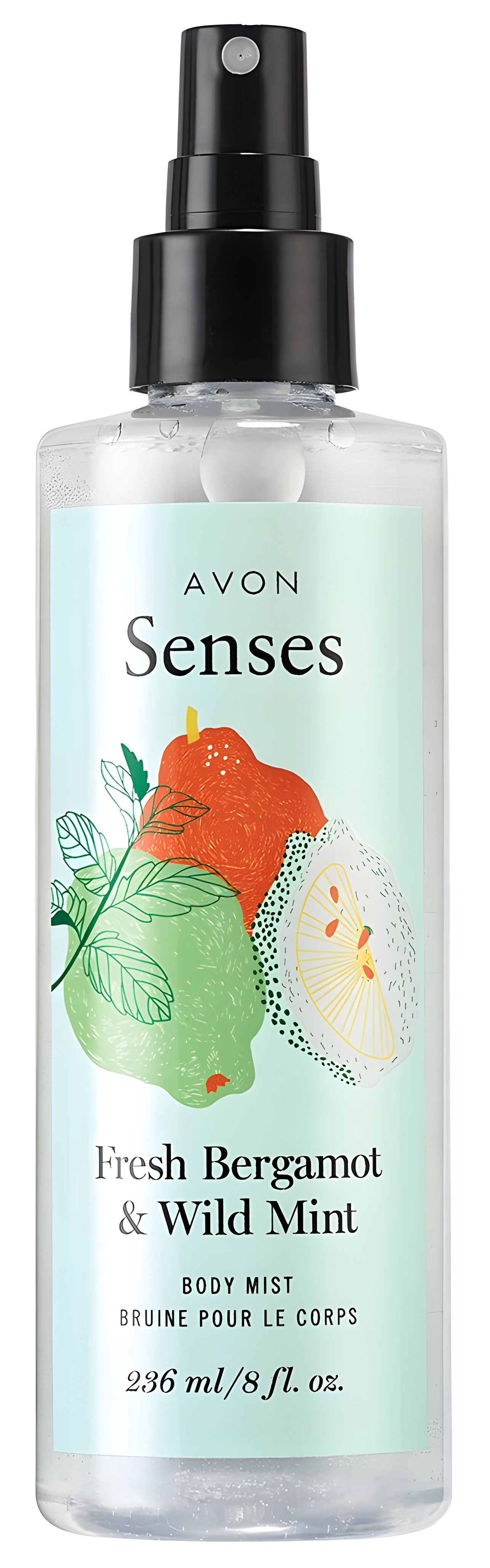 Senses Fresh Bergamot & Wild Mint by Avon perfume bottle