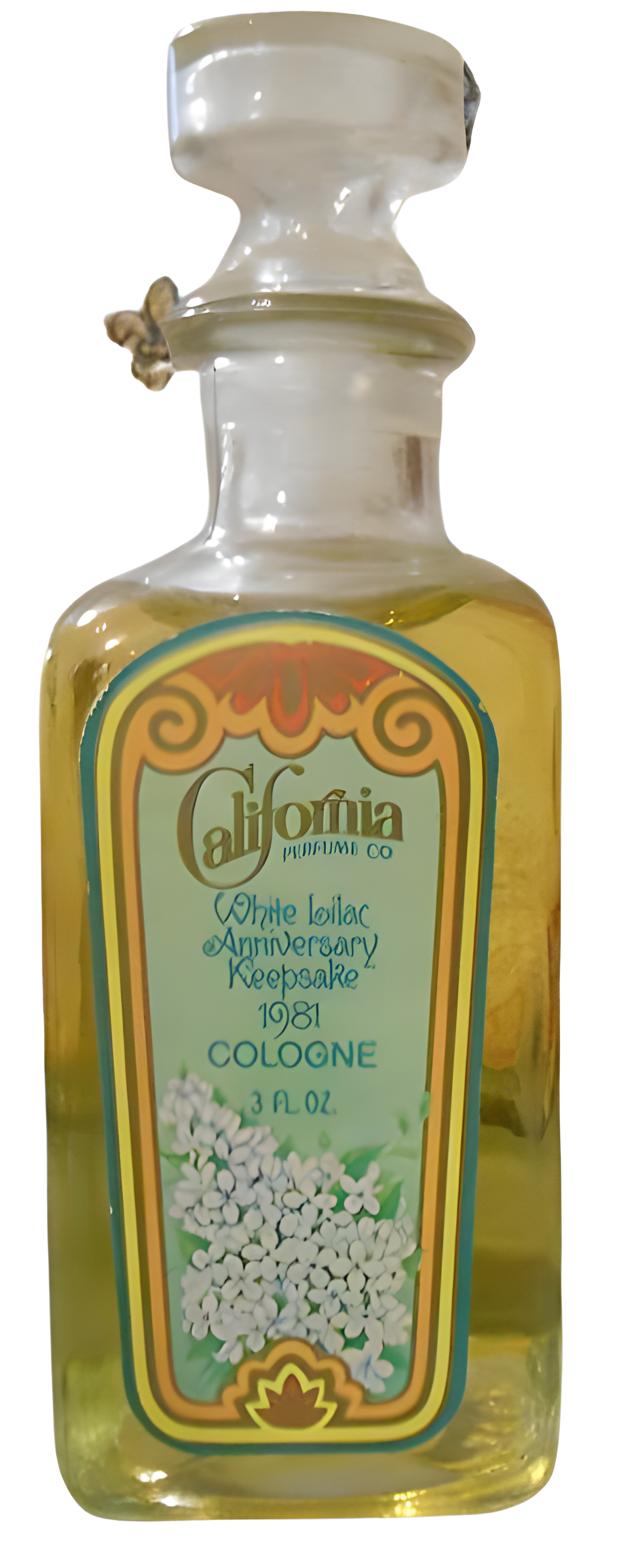 California Anniversary Keepsake White Lilac by Avon perfume bottle