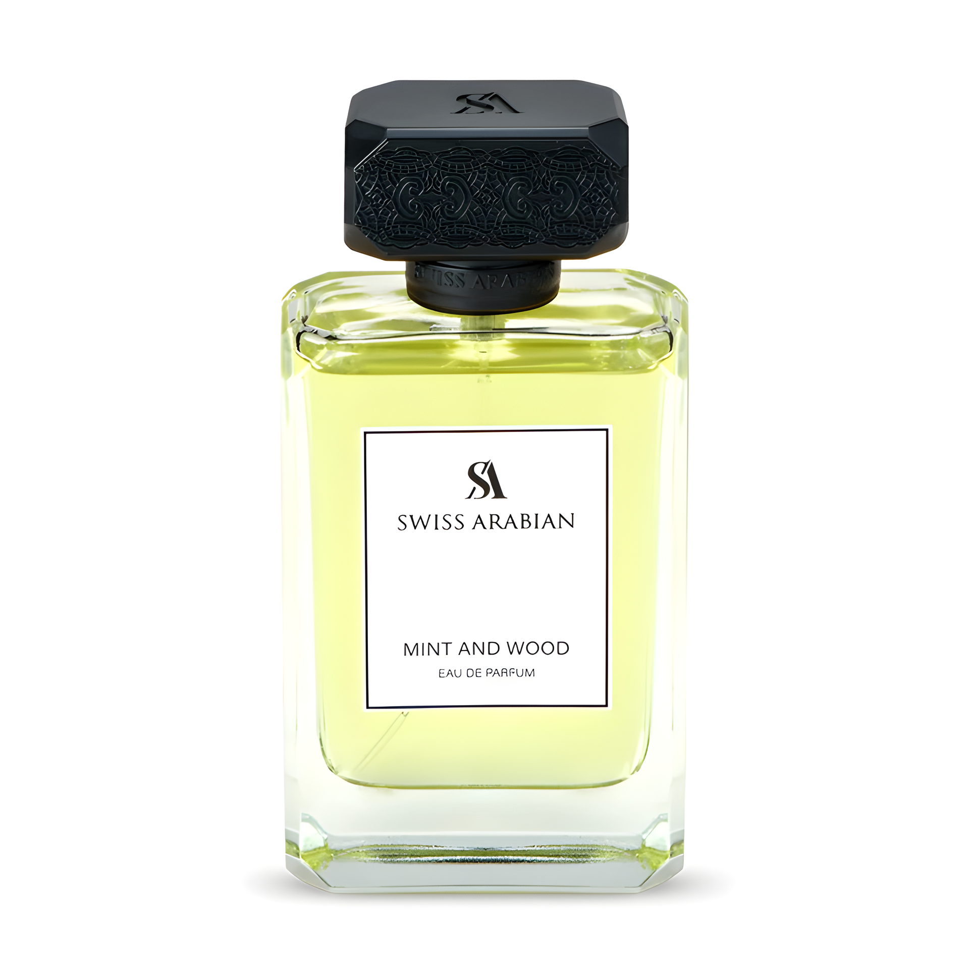 Mint and Wood by Swiss Arabian perfume bottle