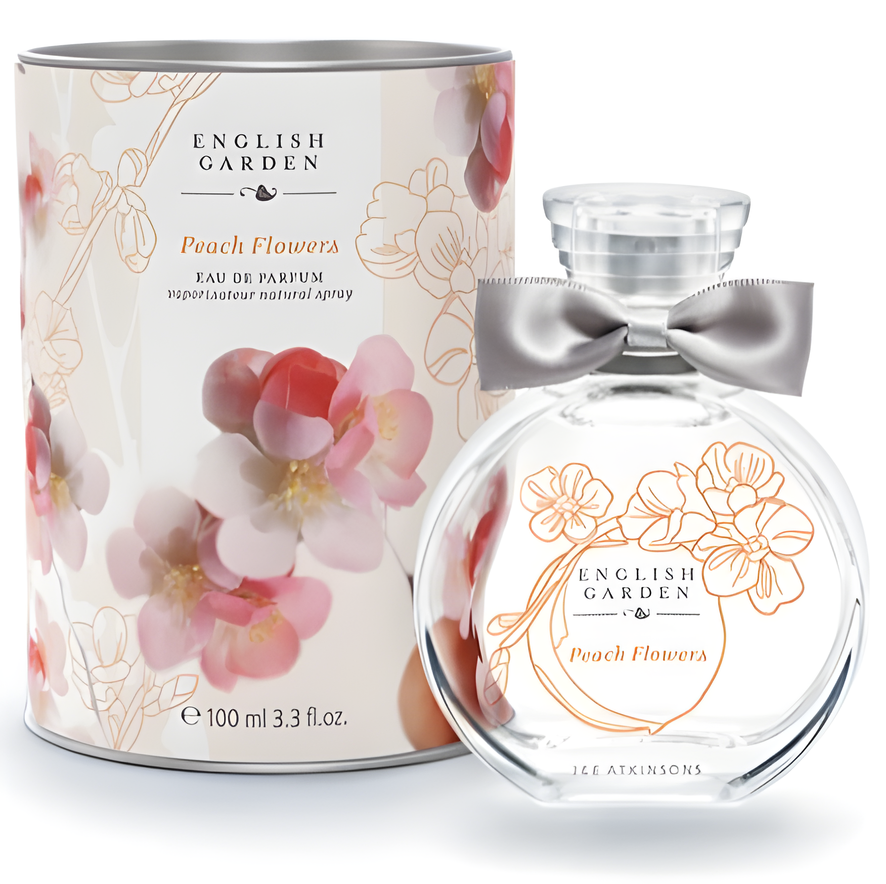 Peach Flowers by Atkinsons perfume bottle