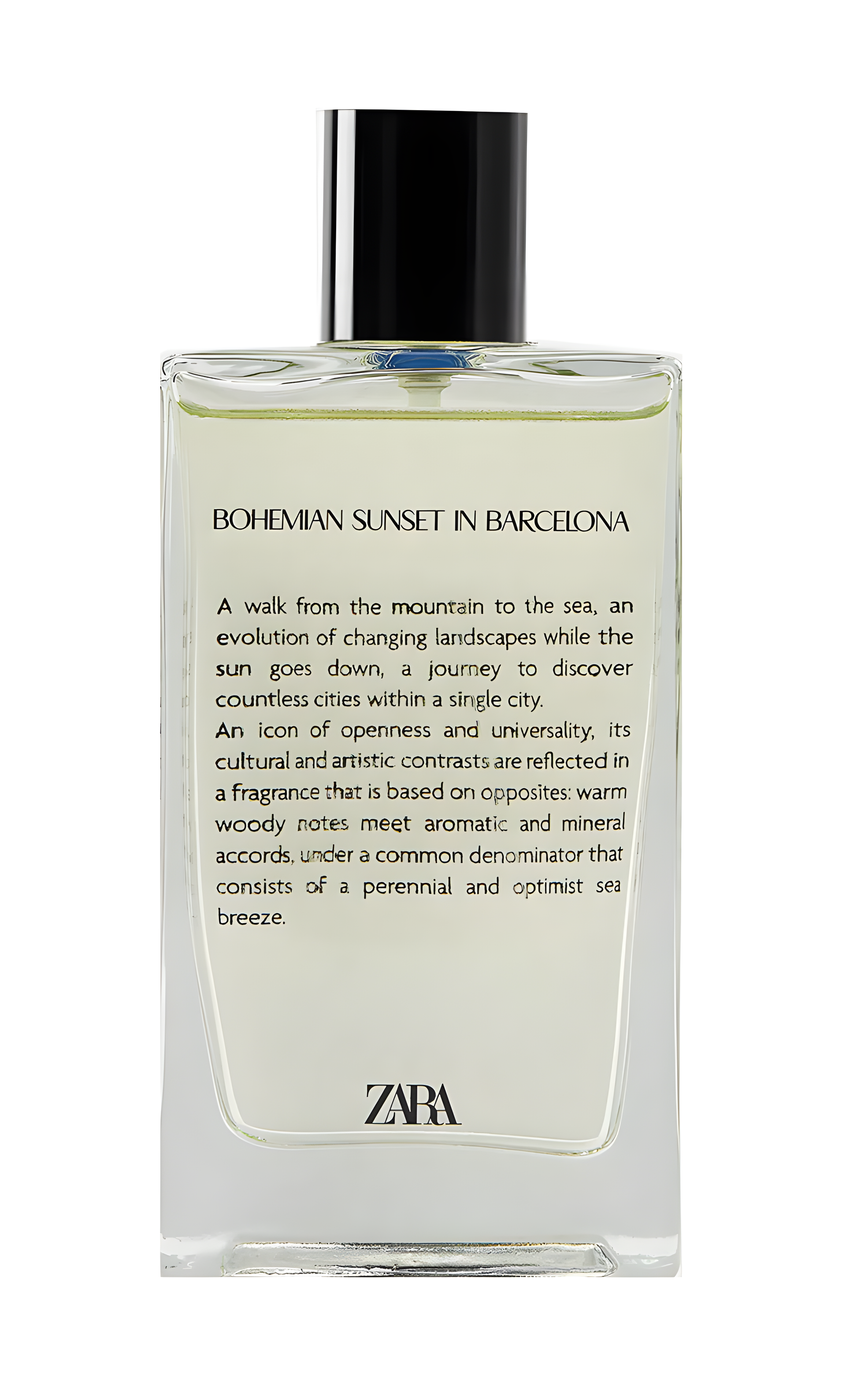 Bohemian Sunset in Barcelona by Zara perfume bottle