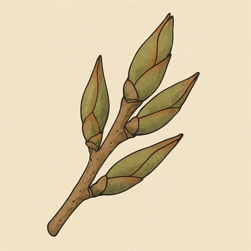 Picture of Poplar (Populus) Buds note