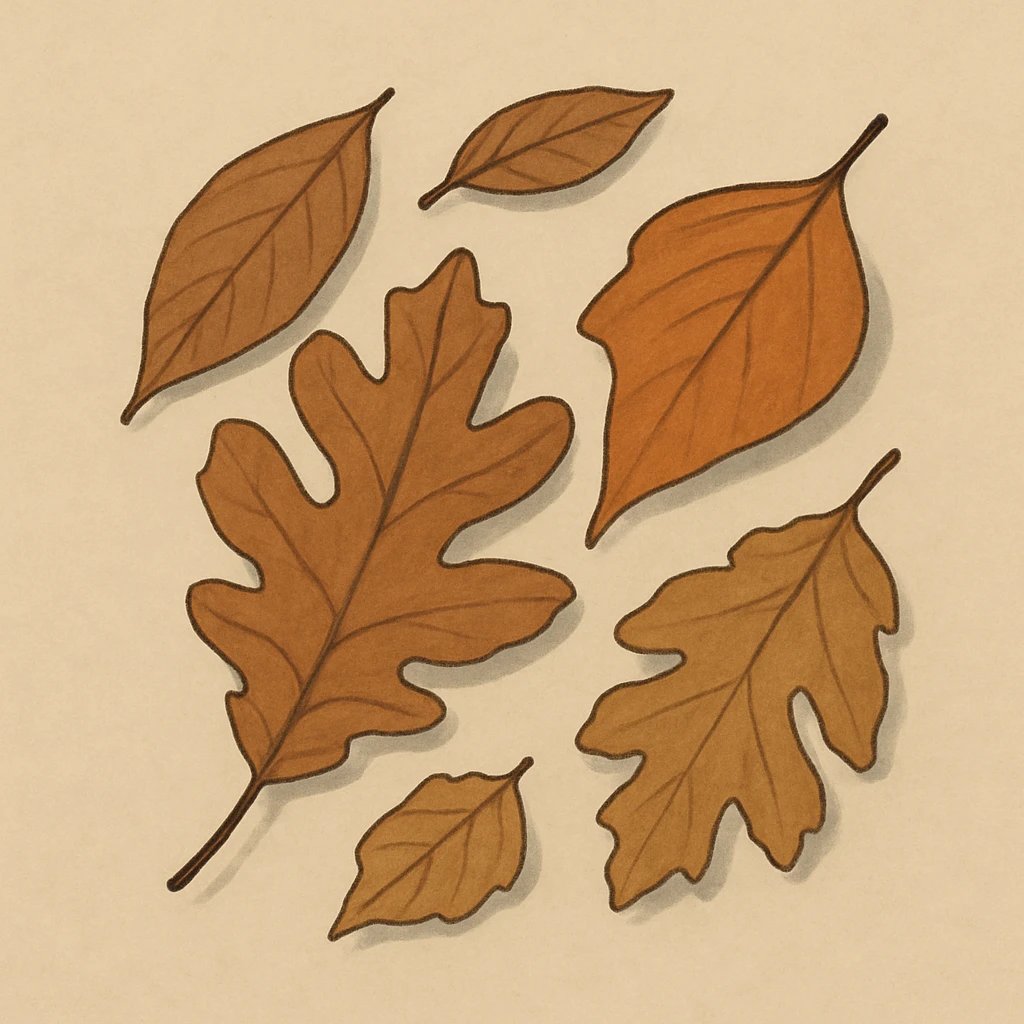 Picture of Dried Fallen Leaves note