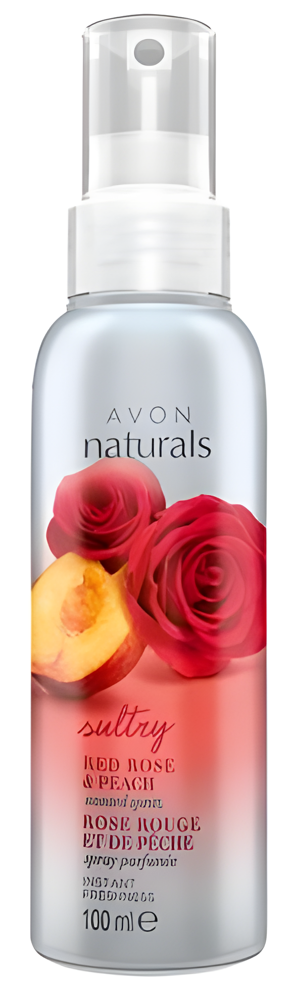 Sultry Red Rose & Peach by Avon perfume bottle