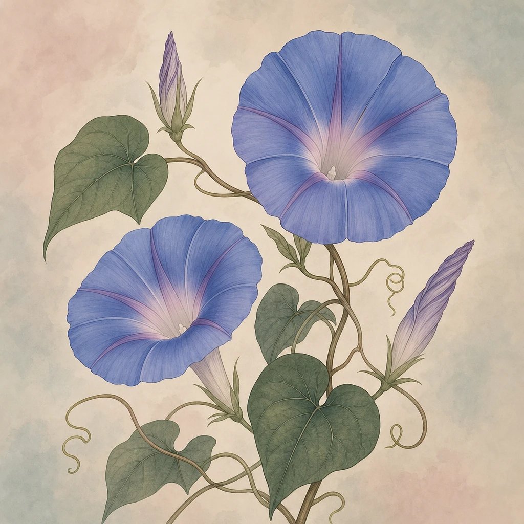 Picture of Morning Glory Flower note