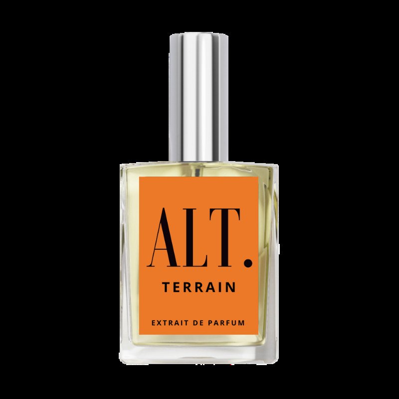 Terrain by ALT. Fragrances perfume bottle