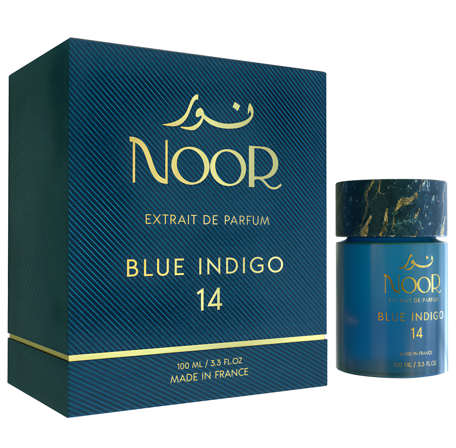 Blue Indigo 14 by NOOR perfume bottle