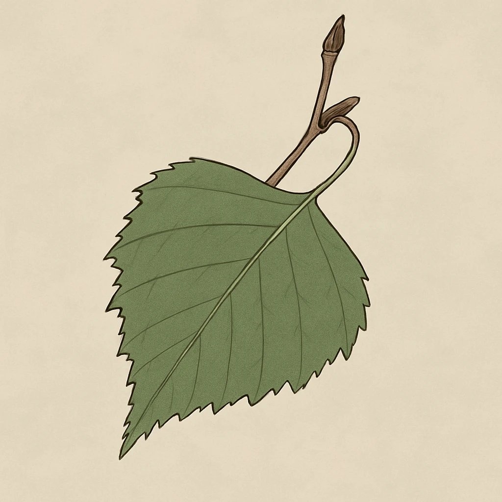 Picture of Birch Leaf note