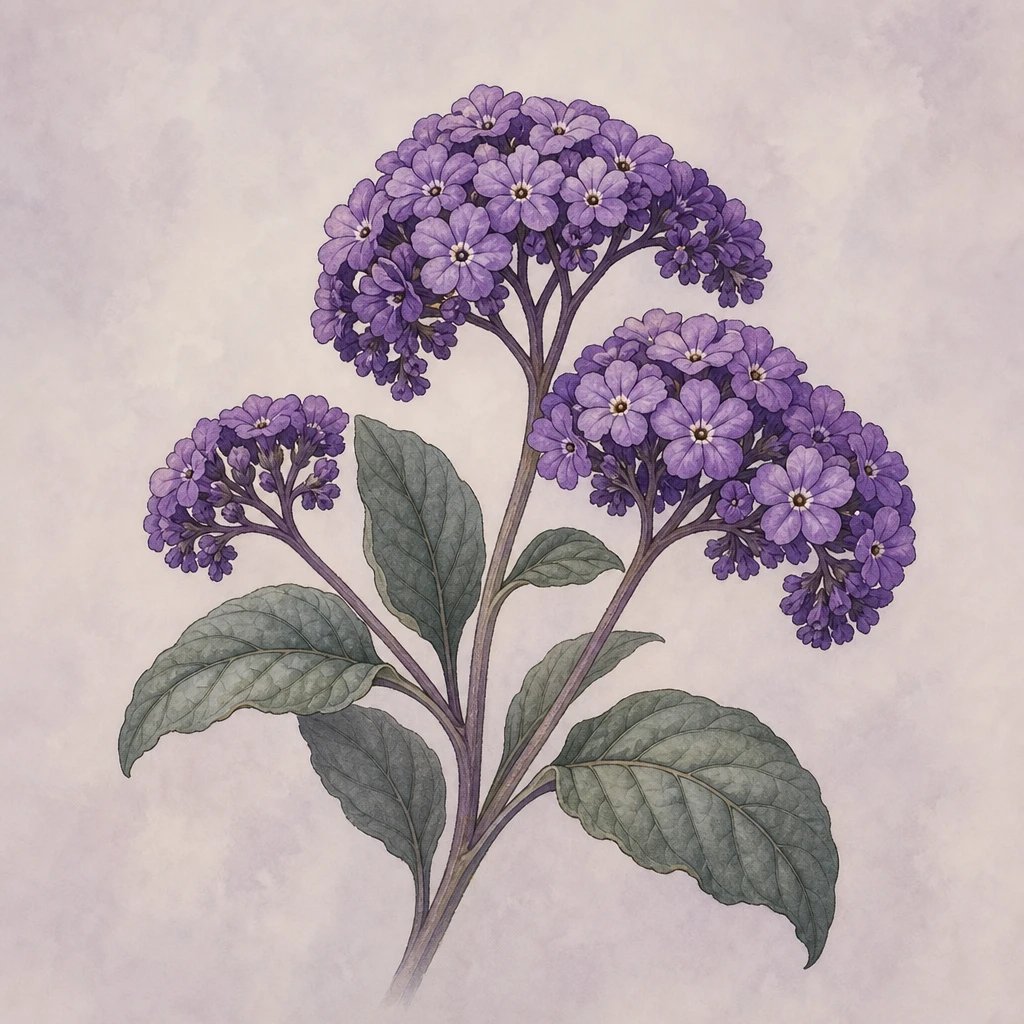 Picture of Heliotrope Flower note
