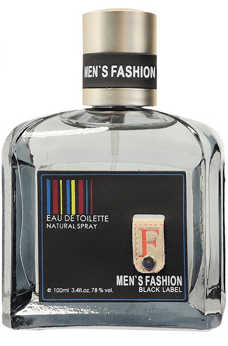 Men's Fashion Black Label by Parfums Genty perfume bottle