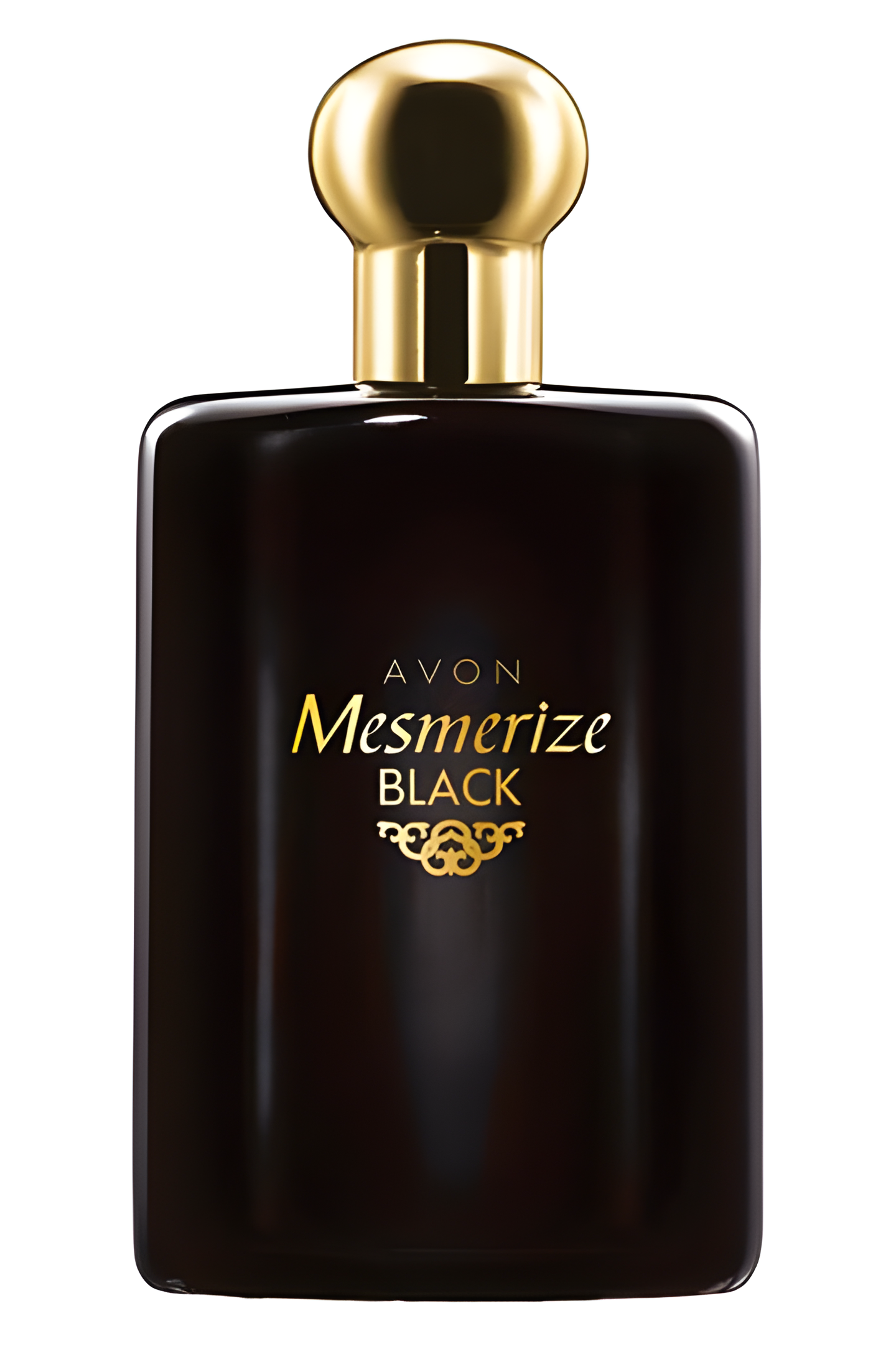 Mesmerize Black for Him by Avon perfume bottle