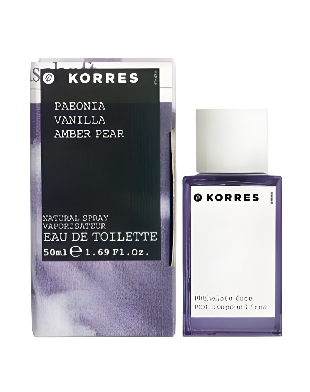 Peonia Vanilla Amber Pear by Korres perfume bottle