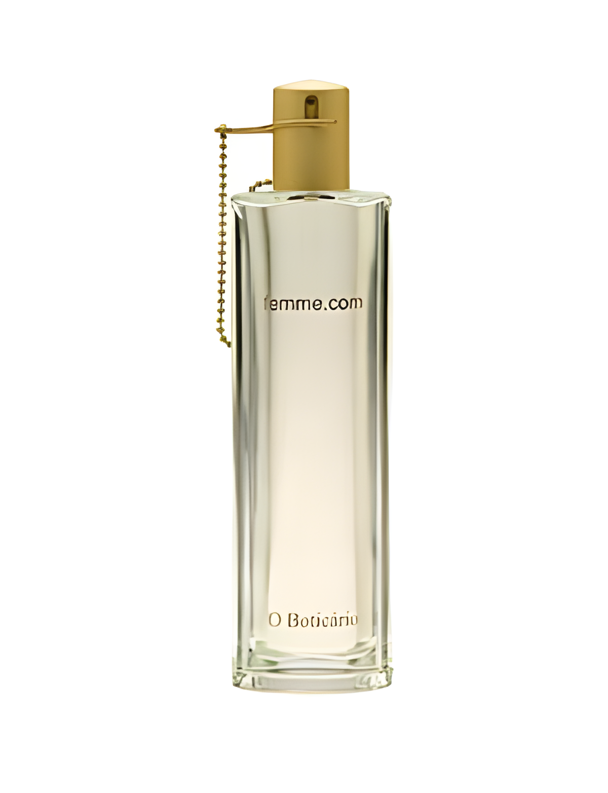 Femme.com by O Boticário perfume bottle
