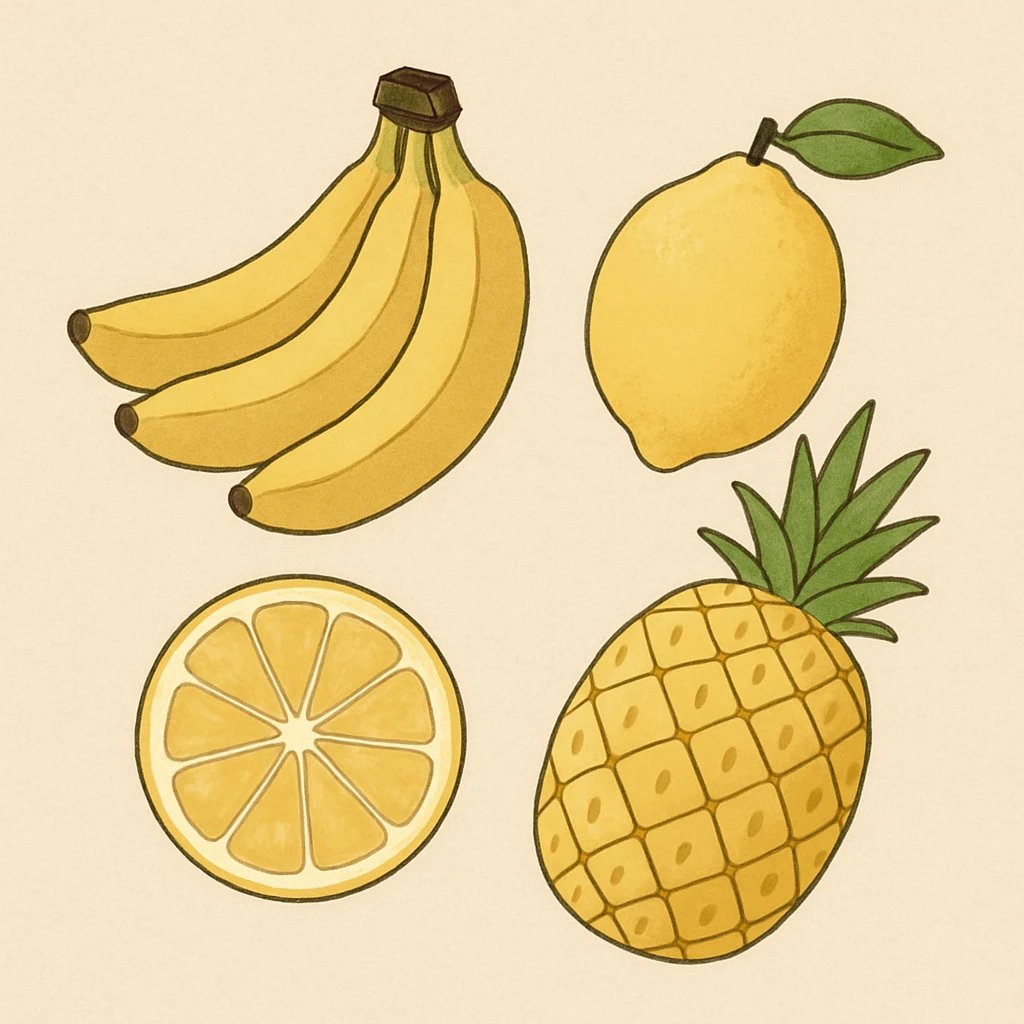 Picture of Yellow Fruits note
