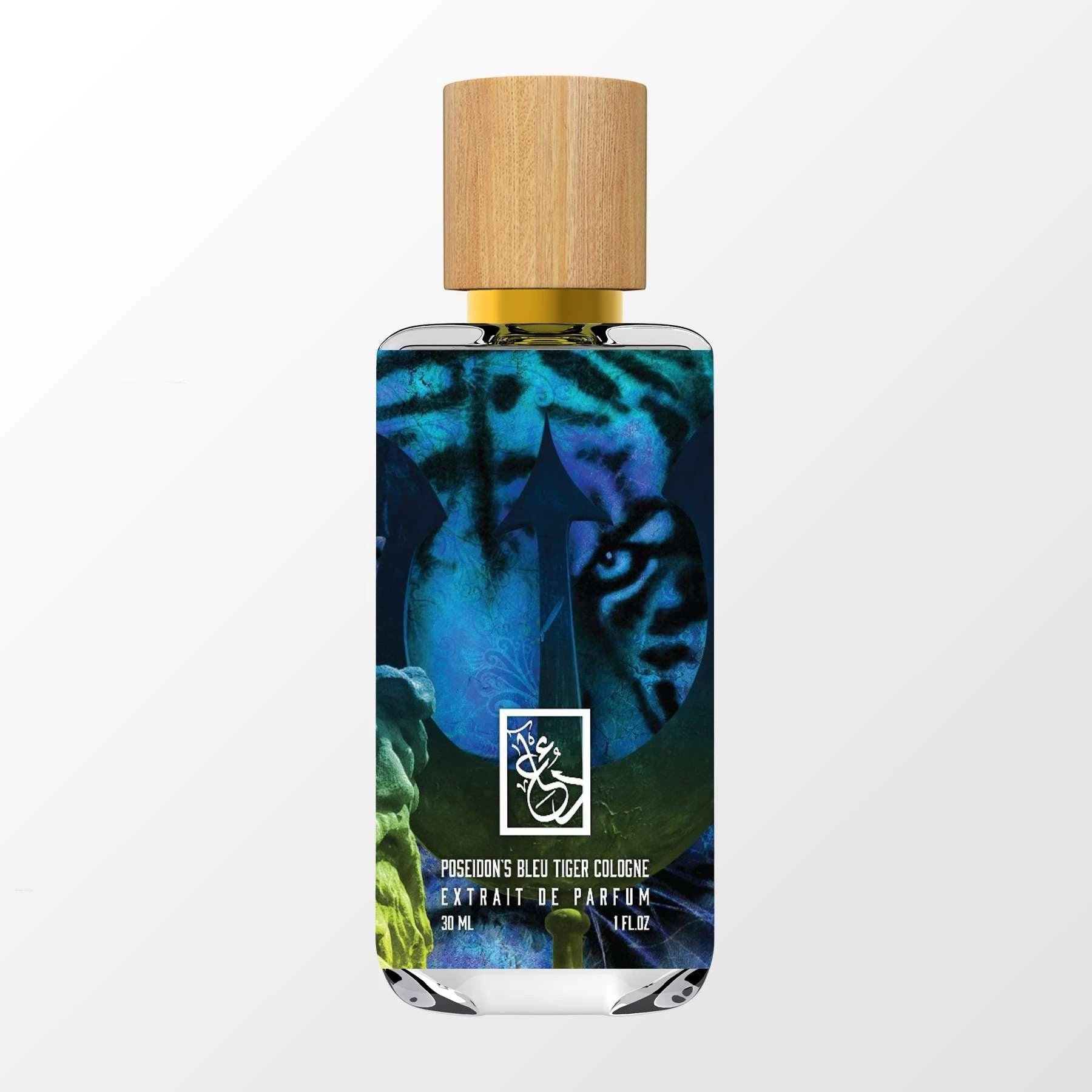 Poseidon's Blue Tiger Cologne by The Dua Brand perfume bottle
