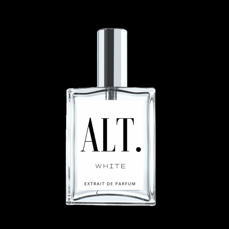 White by ALT. Fragrances perfume bottle