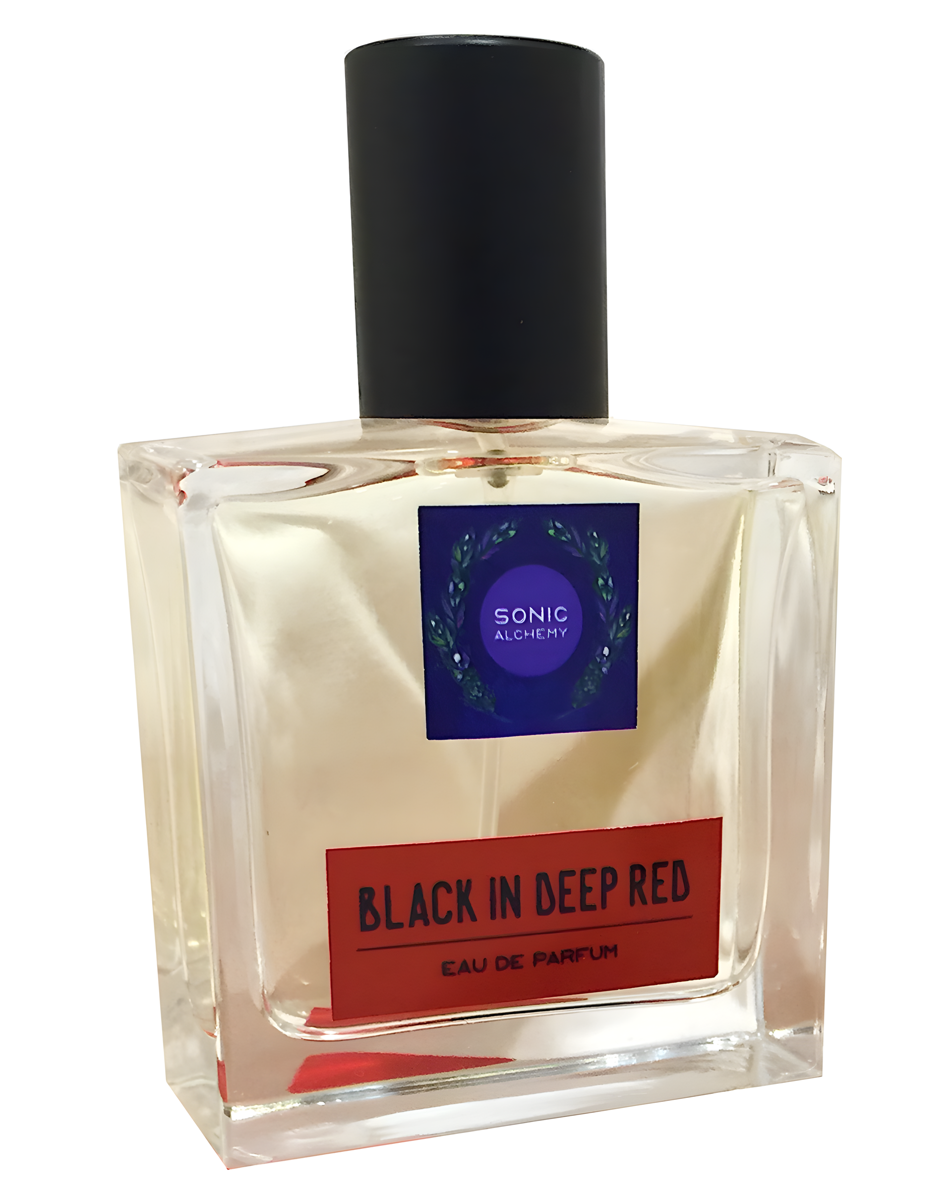 Black in Deep Red by Sonic Alchemy perfume bottle