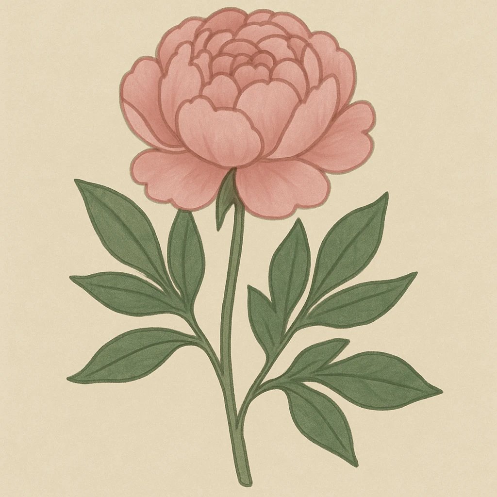 Picture of Chinese Peony note