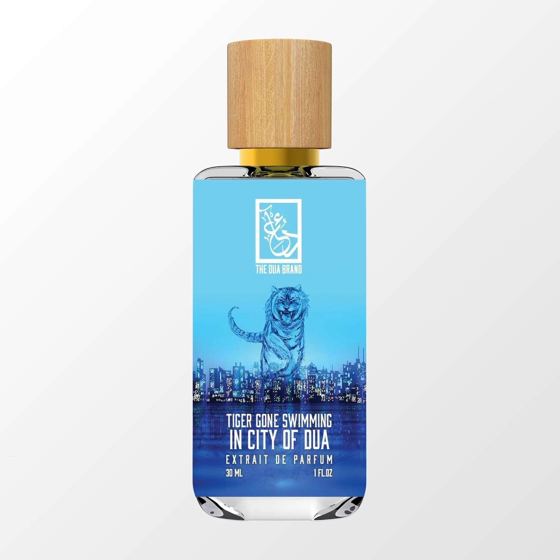 Tiger Gone Swimming in City of Dua by The Dua Brand perfume bottle
