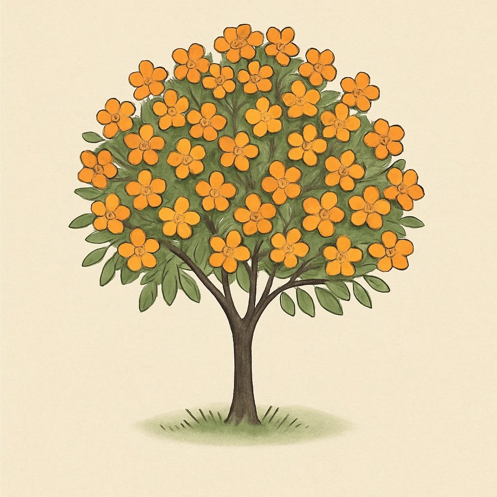 Picture of Orange Cassia Tree note