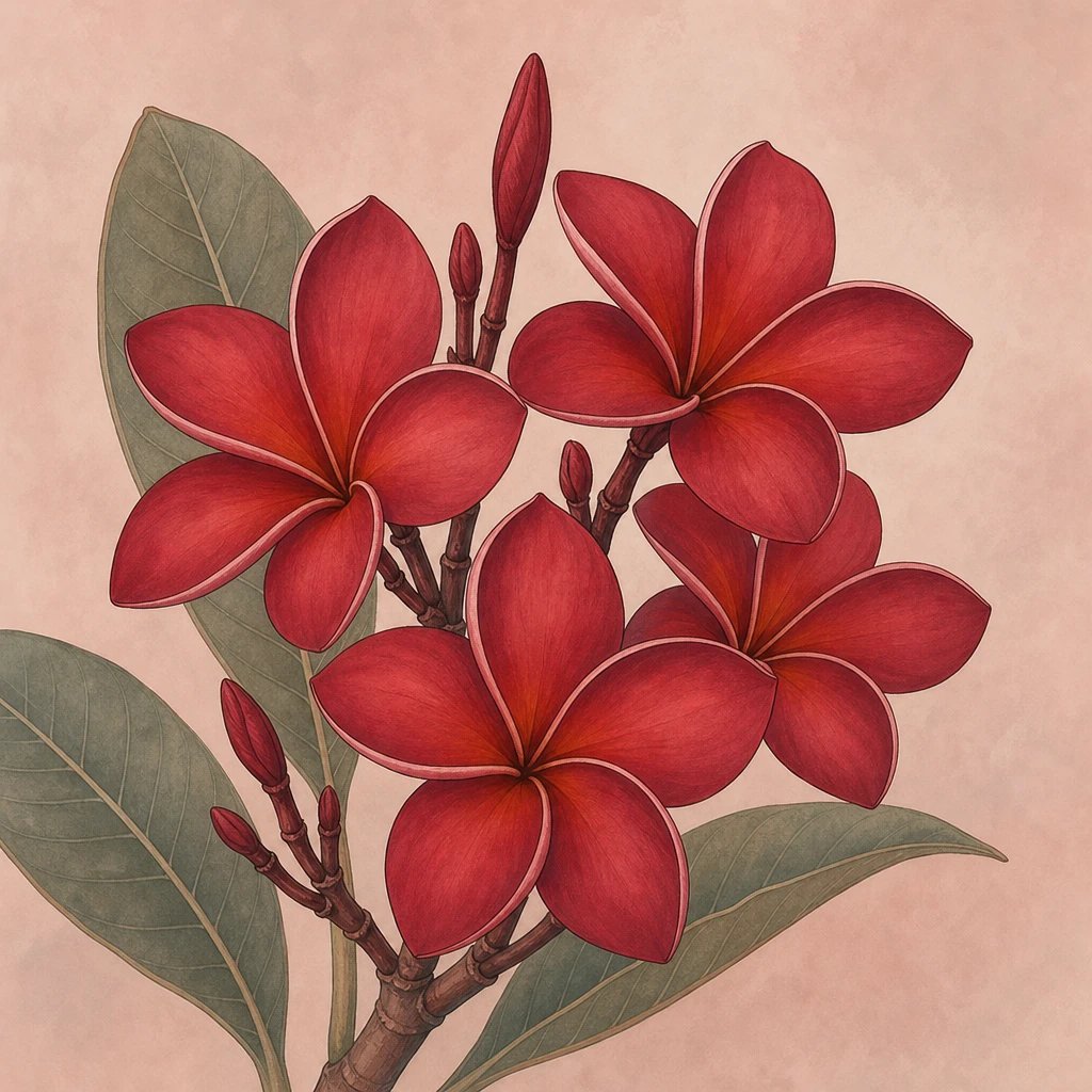 Picture of Red Frangipani note