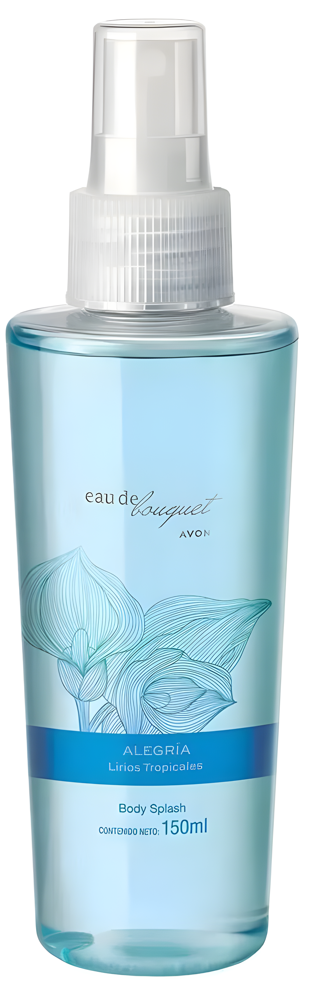 Eau de Bouquet alegría Lirios Tropicales by Avon perfume bottle