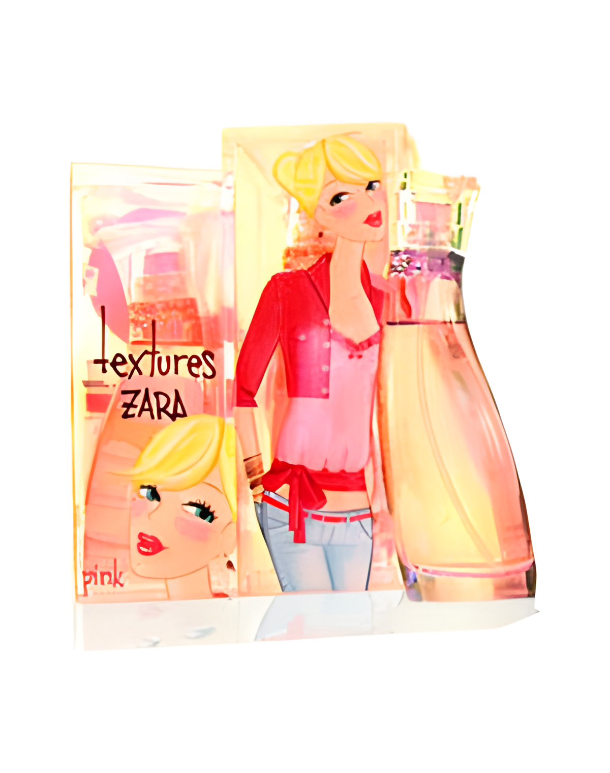 Textures Pink by Zara perfume bottle