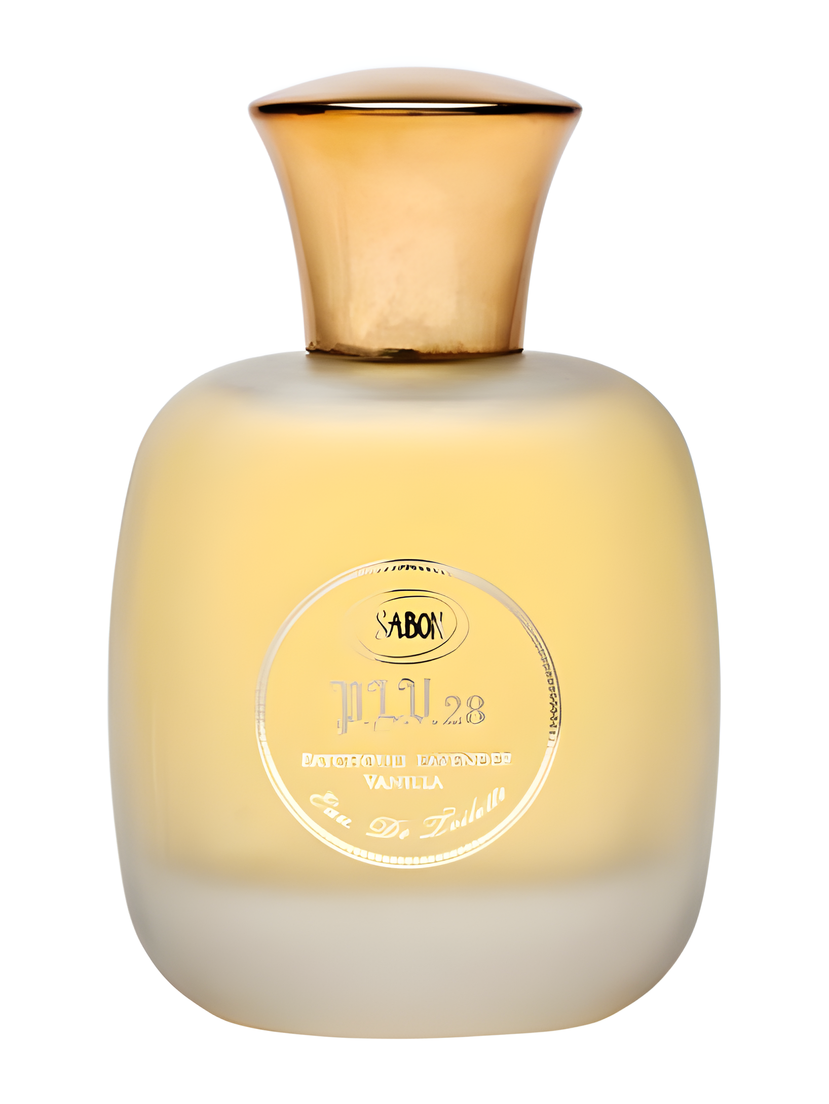 PLV 28 Patchouli Lavender Vanilla by Sabon perfume bottle