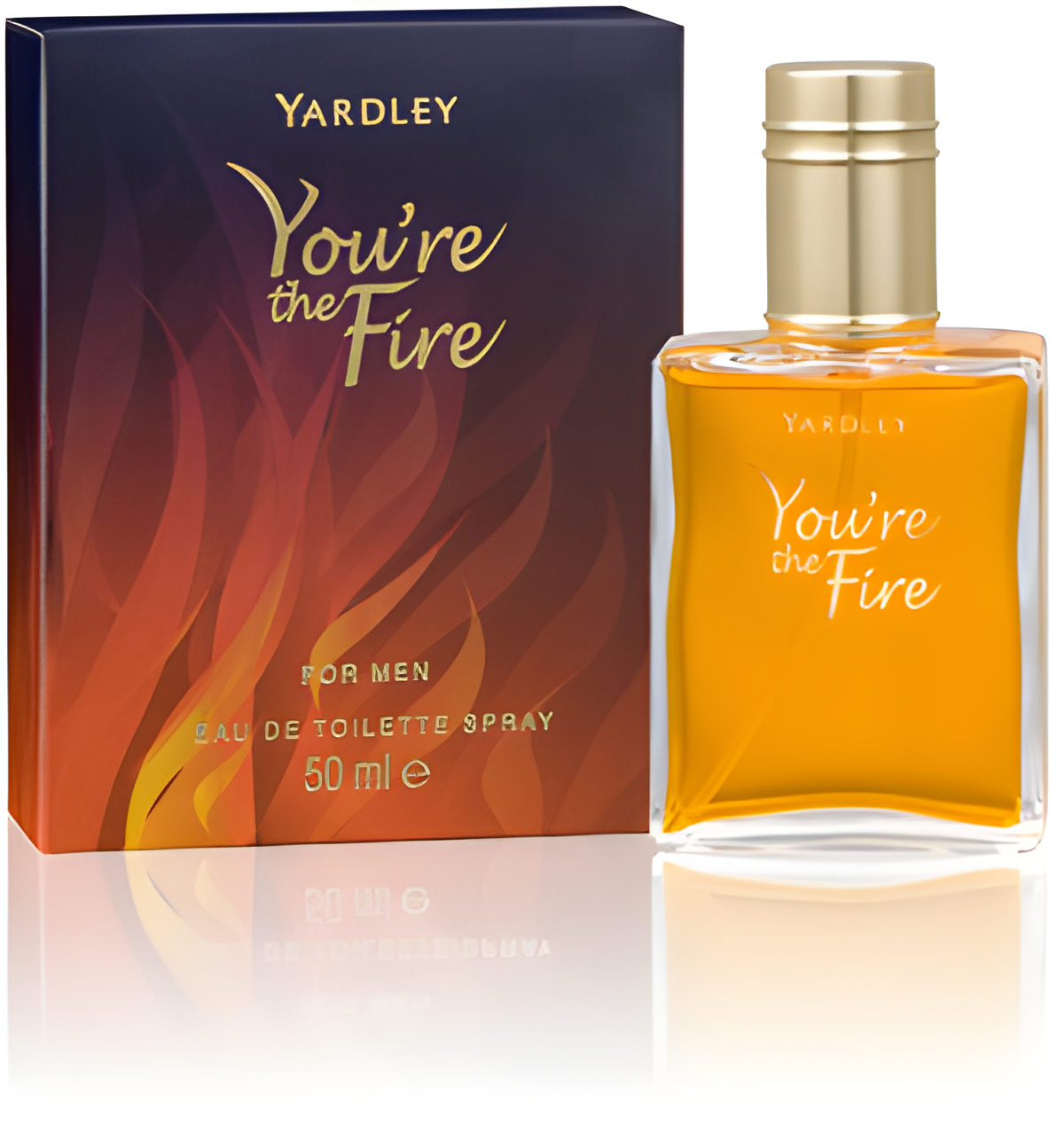 You’re the Fire for Men by Yardley perfume bottle